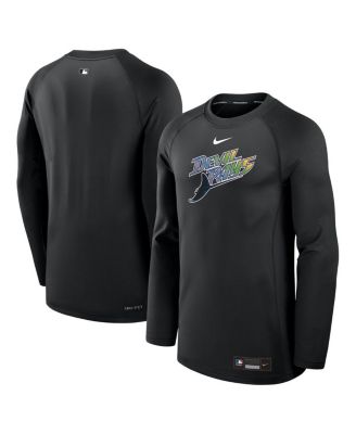 Nike - Men's Black Tampa Bay Rays Authentic Collection Game Time Raglan Performance Long Sleeve T-Shirt