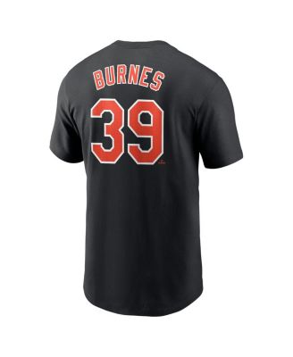 Мужская футболка Nike Corbin Burnes Black Baltimore Orioles с фирменным номером Fuse от Nike
