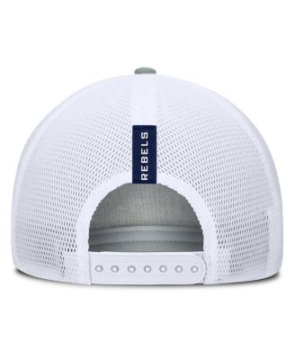 Мужская шляпа дальнобойщика Fanatics Heather Gray/темно-синяя Ole Miss Rebels с регулируемым профилем