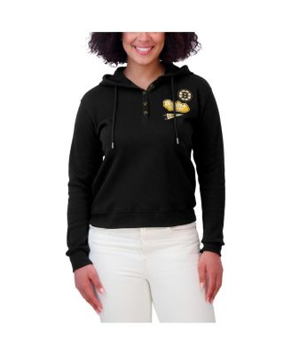 Женская черная толстовка-пуловер вафельной вязки Boston Bruins WEAR by Erin Andrews от Erin Andrews