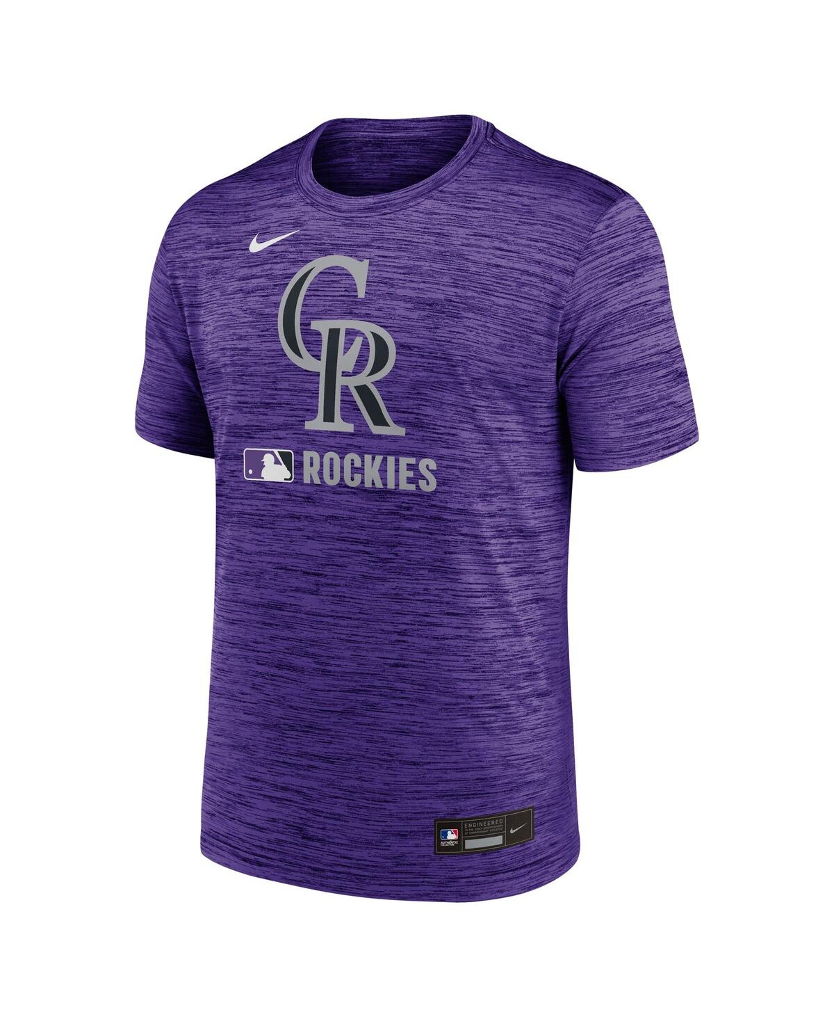 Nike Colorado Rockies Authentic Collection Velocity  Men's Dri-fit Mlb T-shirt In Purple