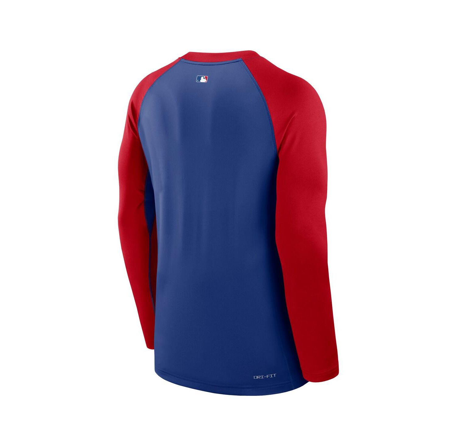 Men's Royal/Red Philadelphia Phillies Authentic Collection Game Time Raglan Performance Long Sleeve T-Shirt