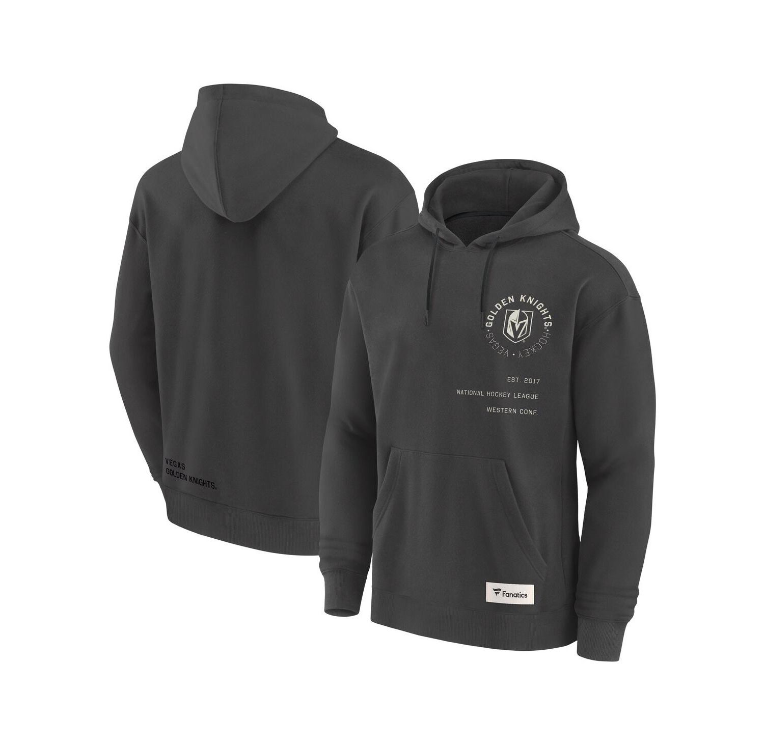 Men's Charcoal Vegas Golden Knights Future Ground Info Pullover Hoodie