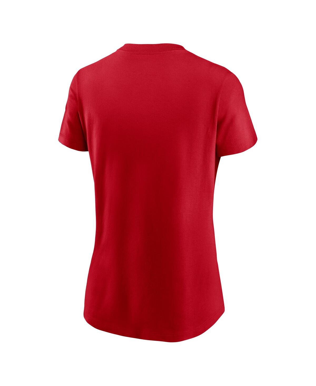 Nike Women's Red Cleveland Guardians Wordmark T-shirt In Red