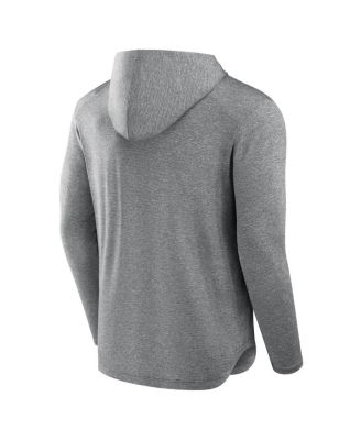 Мужская серая футболка с капюшоном Fanatics Washington Commanders Elements Front Office Power Mono с длинным рукавом