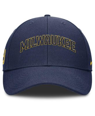 Men's Navy Milwaukee Brewers Rise Gaberdine Adjustable Hat
