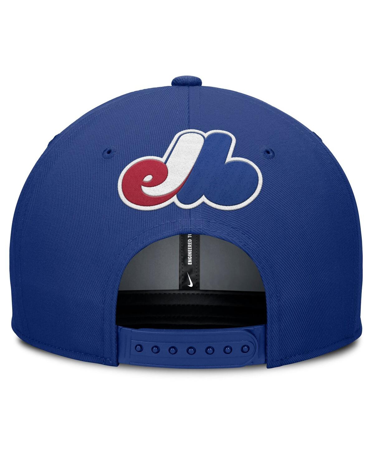 Nike Men's Gray/blue Montreal Expos Cooperstown Collection Pro Performance Snapback Hat In Gray,blue