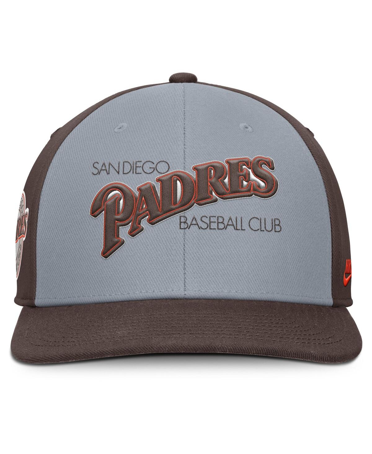 Nike Men's Gray/brown San Diego Padres Pro Performance Snapback Hat In Gray,brown