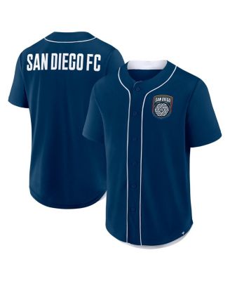 Fanatics - Men's Navy San Diego FC Injury Time Baseball Jersey