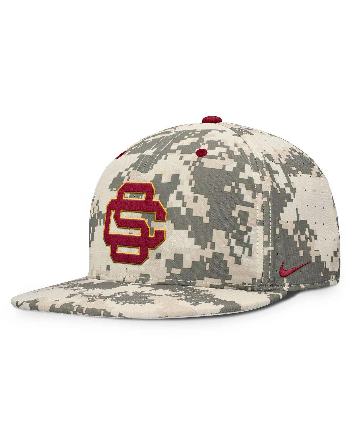 Nike Men's Digital Camo Usc Trojans 2025 Dugout True Performance Fitted Hat In Camo