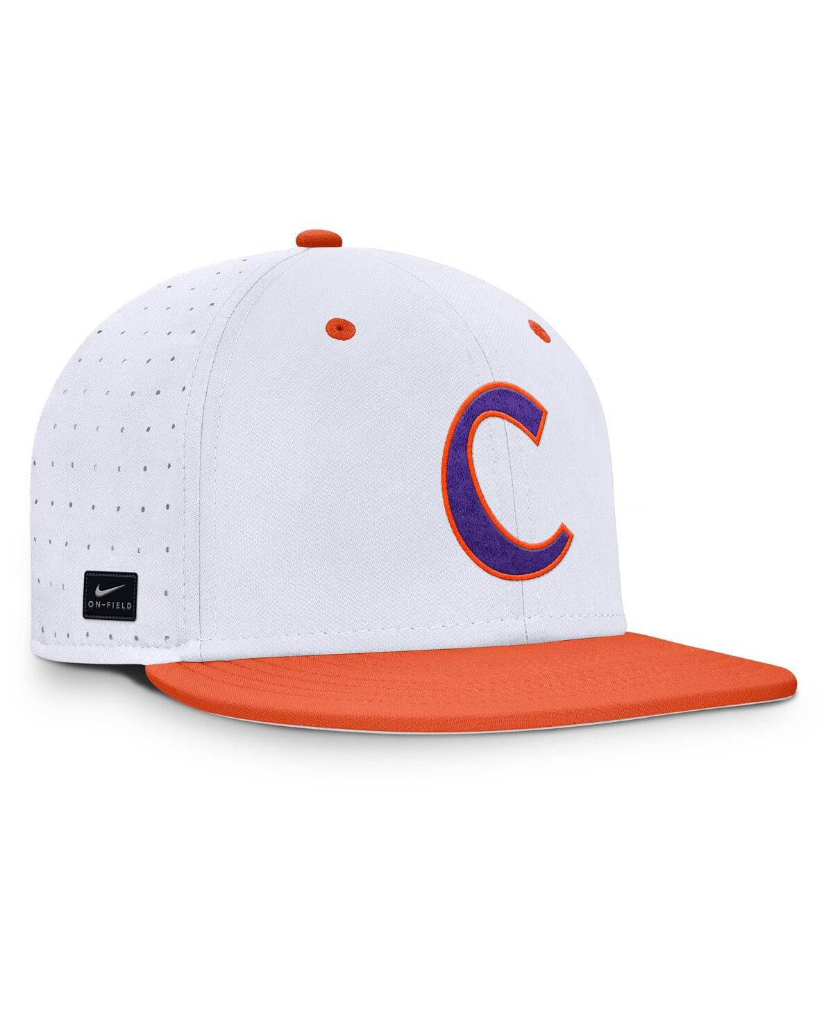 Nike Men's White Clemson Tigers On-field Dugout True Performance Fitted Hat In White
