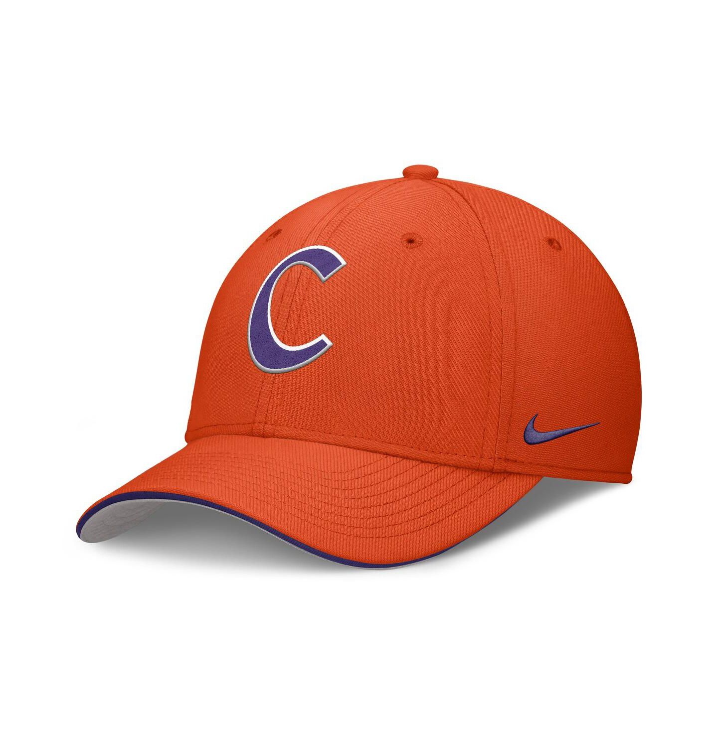 Мужская кепка Nike Orange Clemson Tigers 2025 Dugout Coaches Rise Swoosh Performance Flex Hat — фото 1