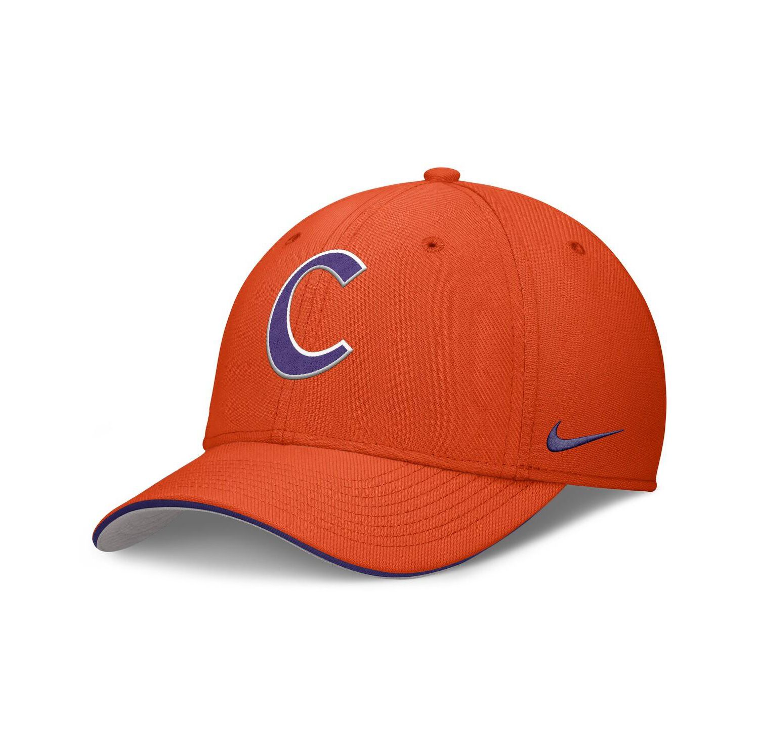 Men's Orange Clemson Tigers 2025 Dugout Coaches Rise Swoosh Performance Flex Hat