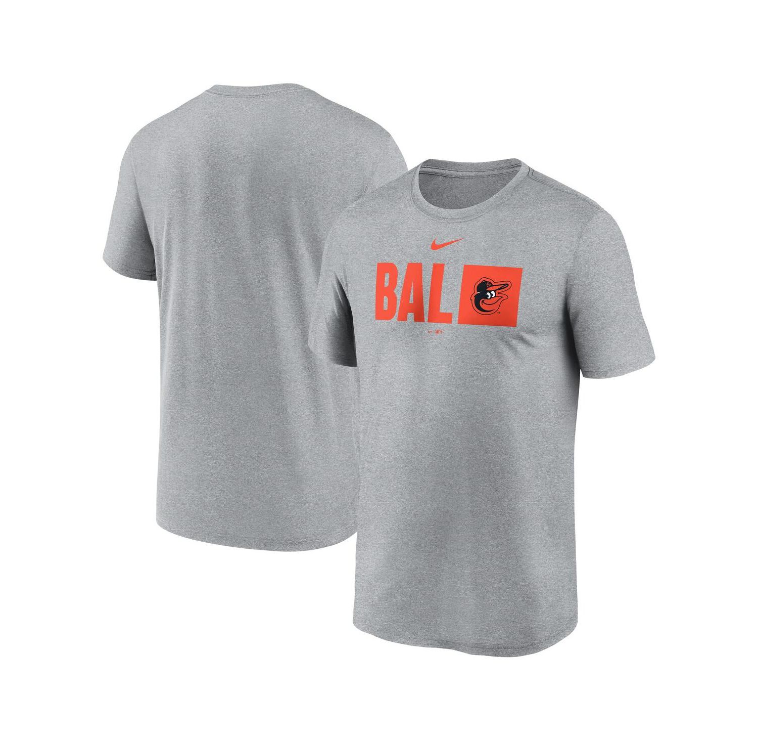 Men's Heather Gray Baltimore Orioles Tricode Legend T-Shirt