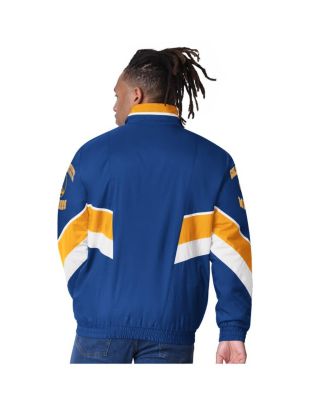 Men's Royal Golden State Warriors Captain Oxford Full-Zip Jacket