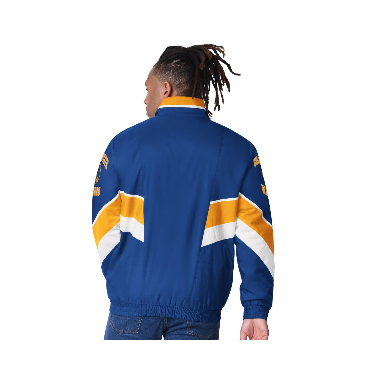 Men's Royal Golden State Warriors Captain Oxford Full-Zip Jacket