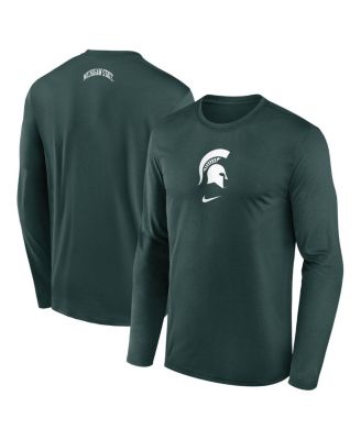 Nike - Men's Green Michigan State Spartans On-Court Basketball Shootaround Performance Long Sleeve T-Shirt