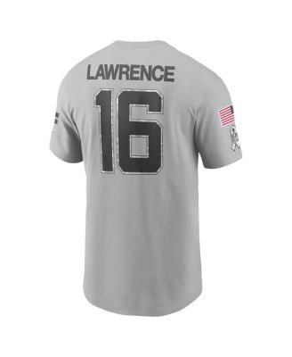 Мужская футболка Nike Trevor Lawrence Gray Jacksonville Jaguars 2024 с надписью 
