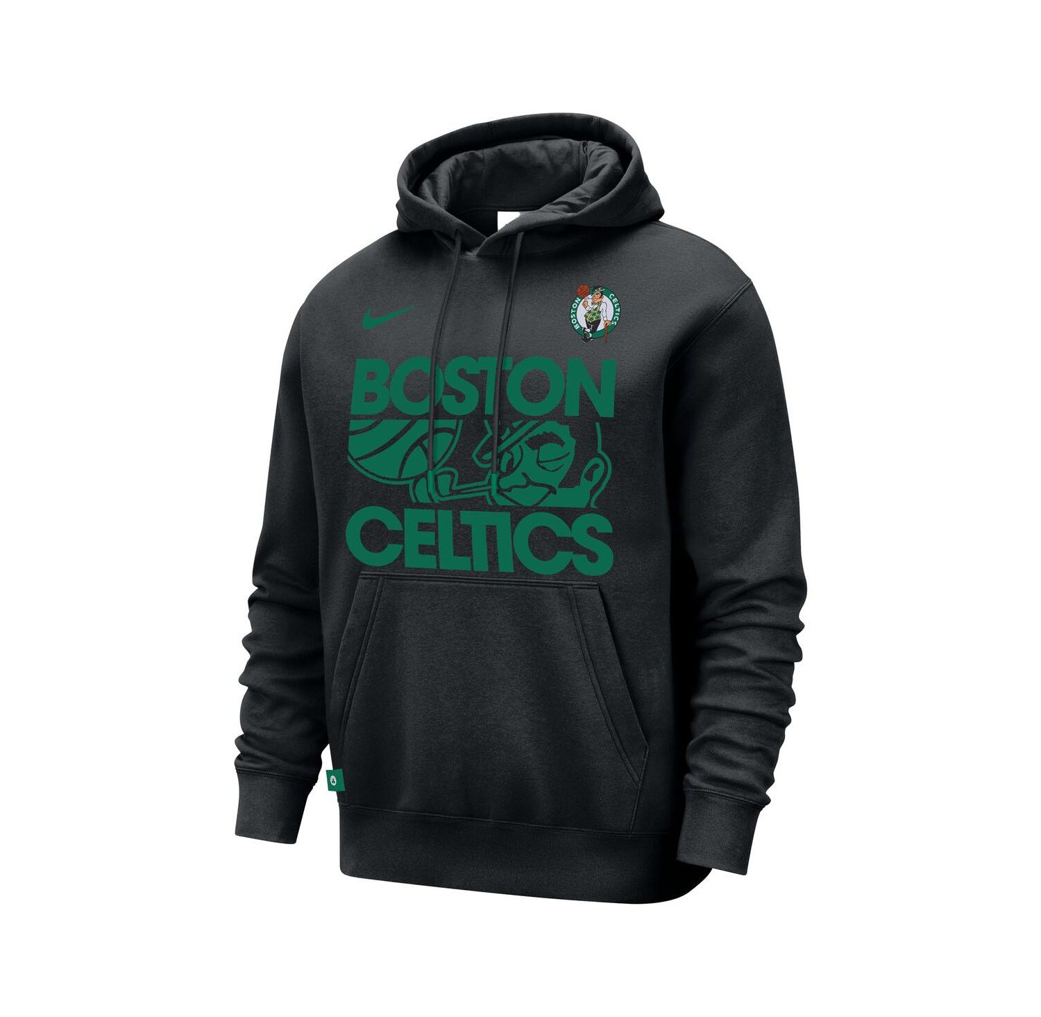Men's Black Boston Celtics Courtside Club Pullover Hoodie