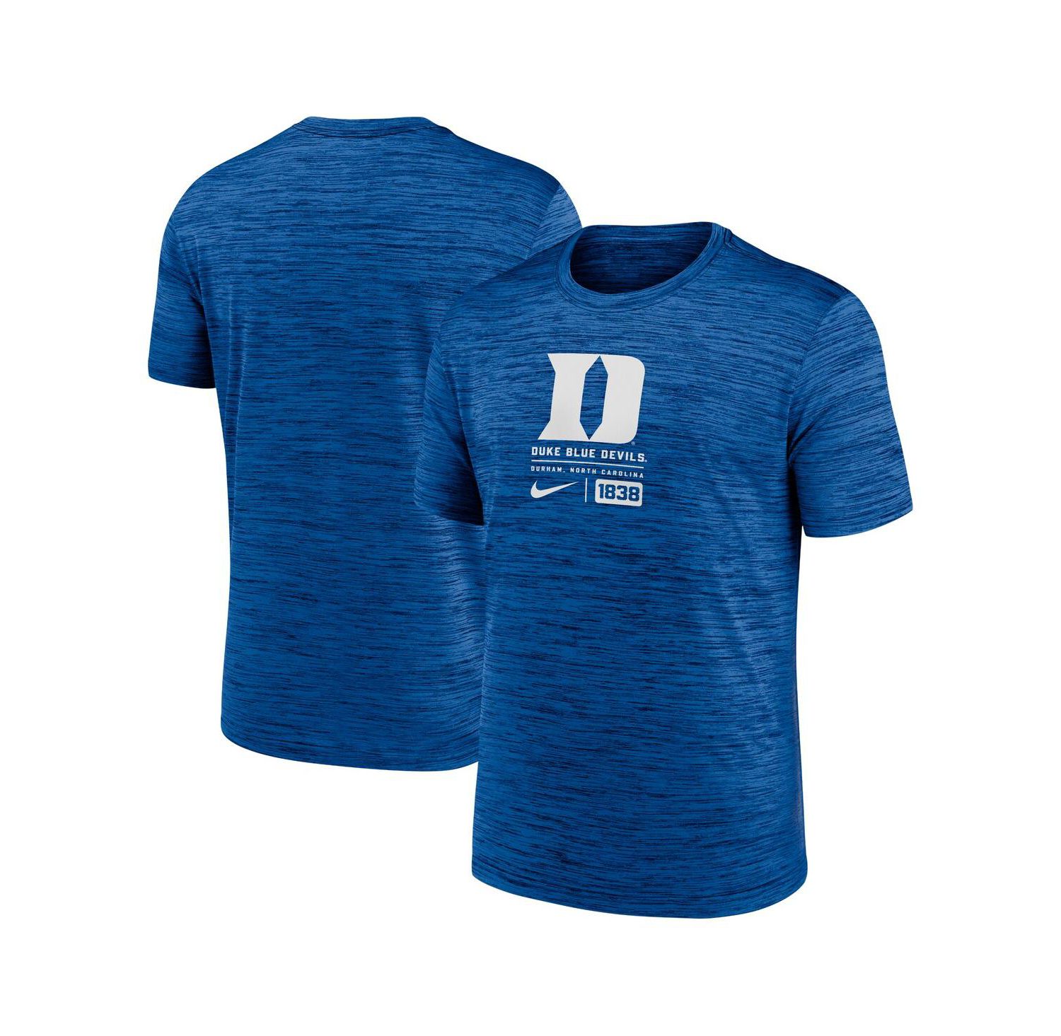 Men's Royal Duke Blue Devils Campus Center Block Velocity Performance T-Shirt