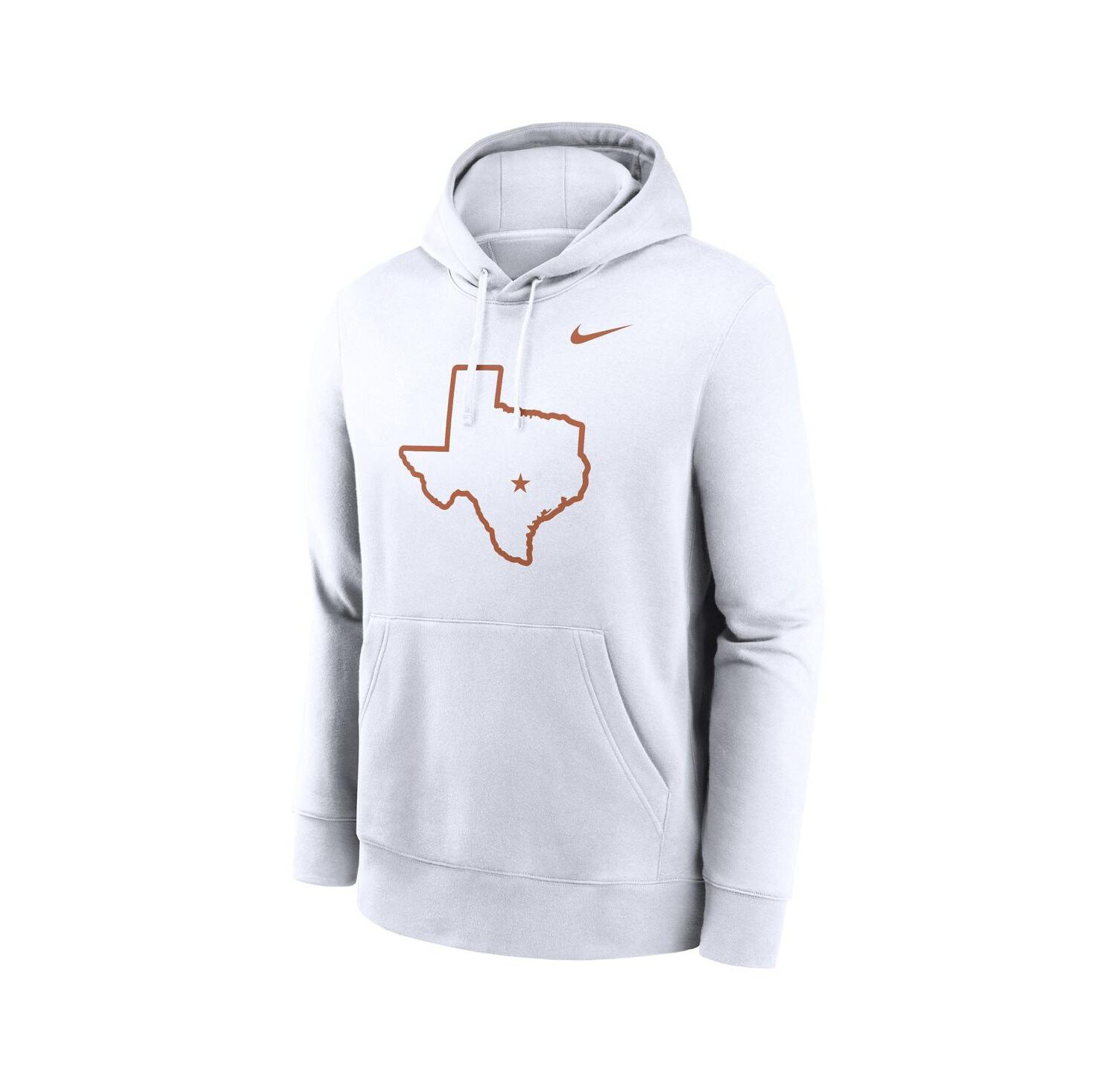 Men's White Texas Longhorns Primetime Alternate Logo Club Fleece Pullover Hoodie