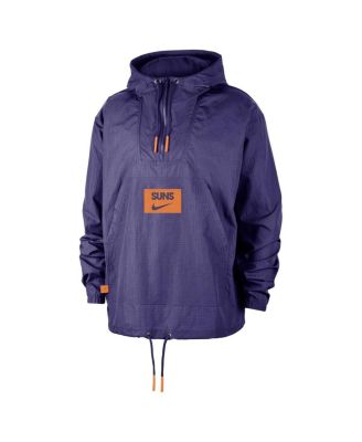 Men's&nbsp;Purple Phoenix Suns Courtside Premium Club Anorak Quarter-Zip Pullover Hoodie