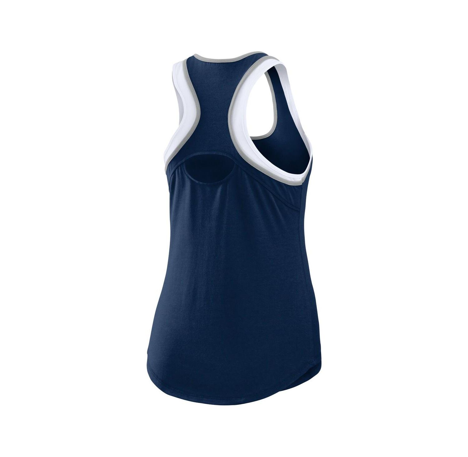 Women's Navy New York Yankees Colorblock Racerback Tank Top