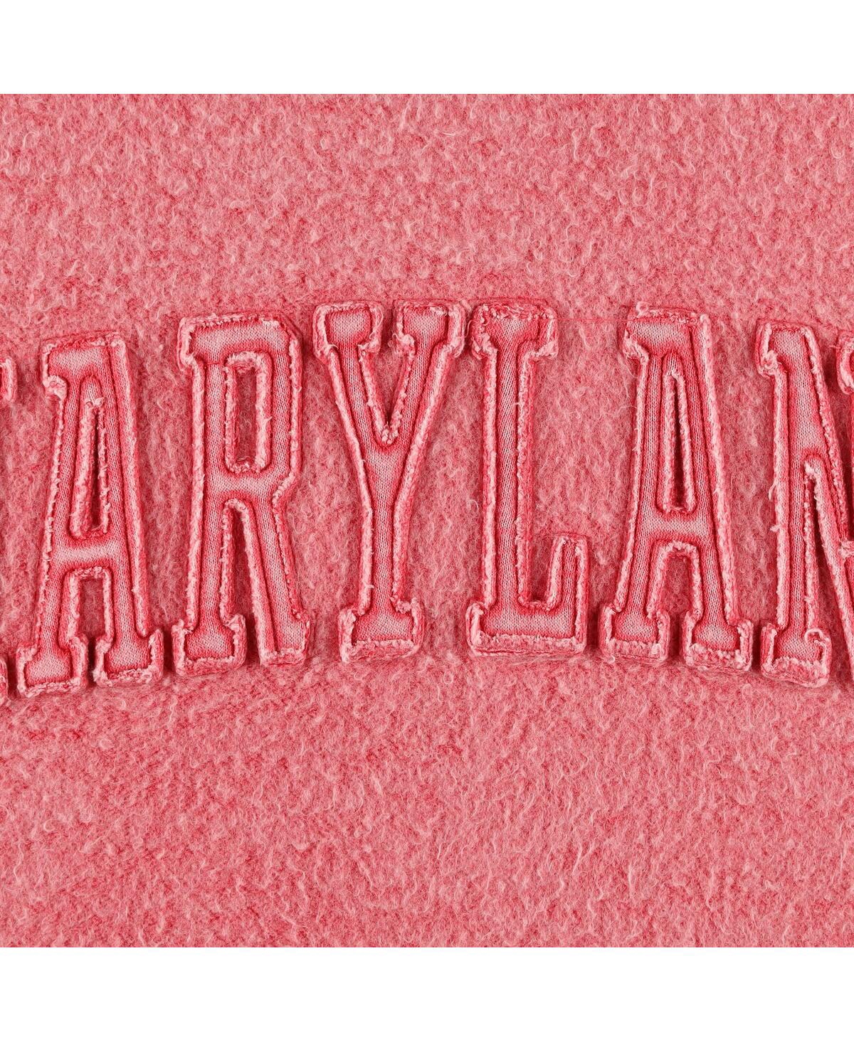 Pressbox Women's Red Maryland Terrapins Ponchoville Pullover Sweatshirt In Red