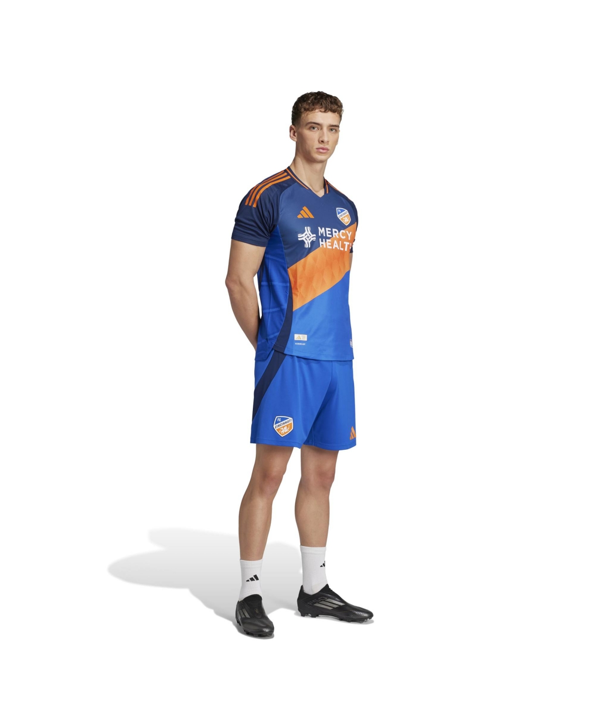Adidas Originals Men's Blue Fc Cincinnati Home 2025 Orange And Blue Legacy Kit Authentic Shorts In Blue