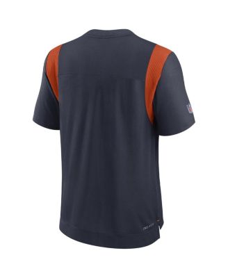Men's Navy Chicago Bears Sideline Tonal Logo Performance Player T-shirt