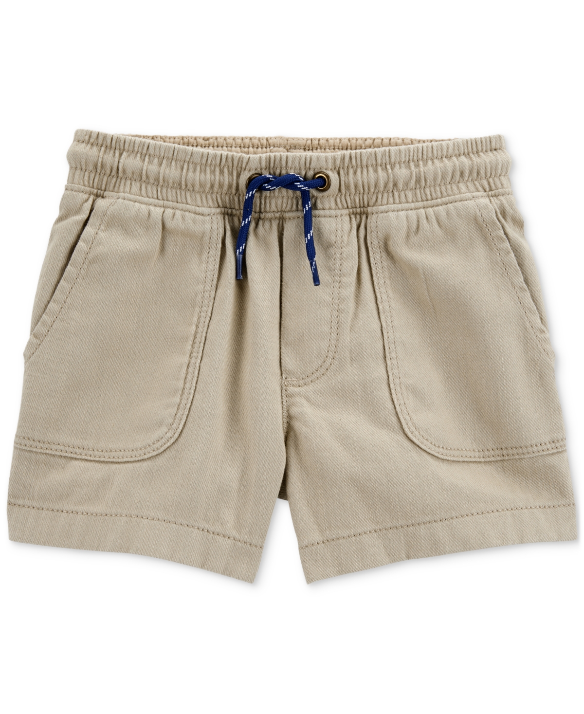 Carter's Toddler Boys Cotton Twill Pull-on Shorts In Khaki
