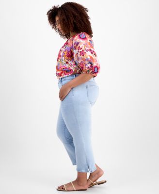 Модные джинсы-клеш с разрезом на подоле в Ливерпуле и Лос-Анджелесе больших размеров 