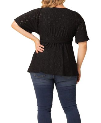 Plus Size Sunny Day Eyelet Top