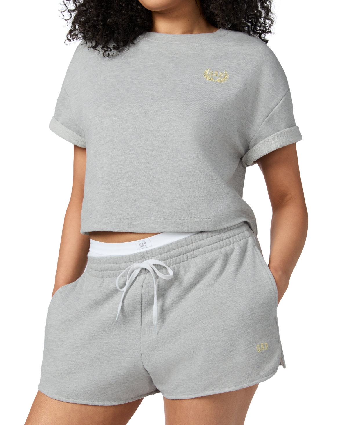 Shop Gap Women's Short-sleeve French Terry Pajama Set