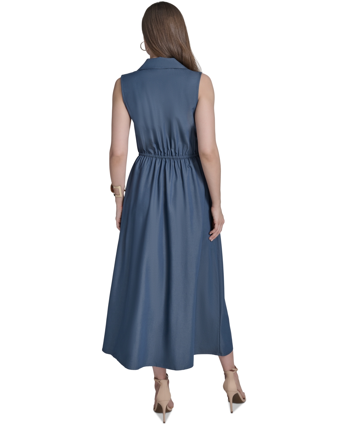 HALSTON WOMEN'S BELTED MAXI DRESS 