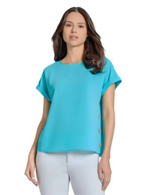 Jones New York - Women's Button-Trim Blouse