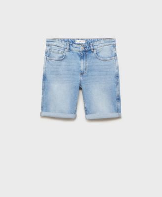 Men's Slim-Fit Denim Bermuda Shorts