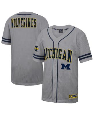 Colosseum - Men's Gray Michigan Wolverines Free Spirited Baseball Jersey