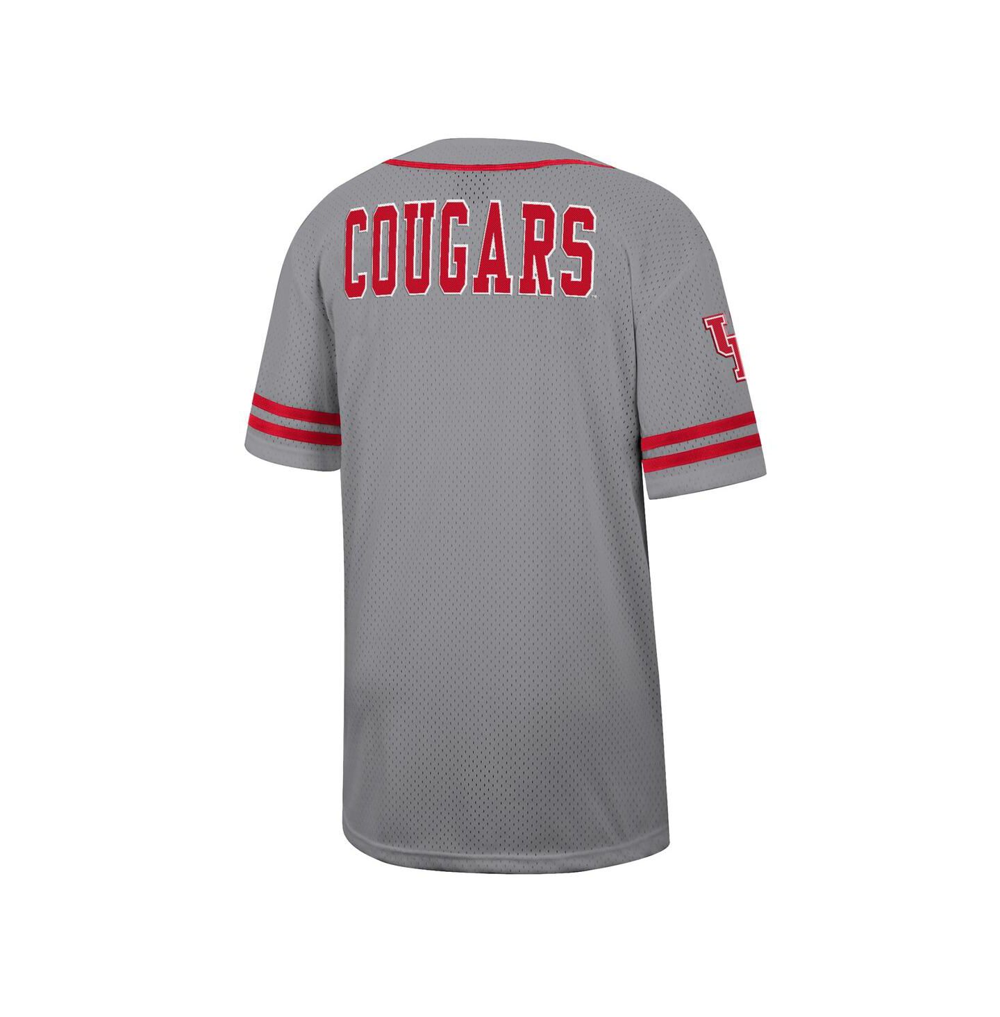Мужской топ Colosseum Gray Houston Cougars Free Spirited Baseball Jersey — фото 2