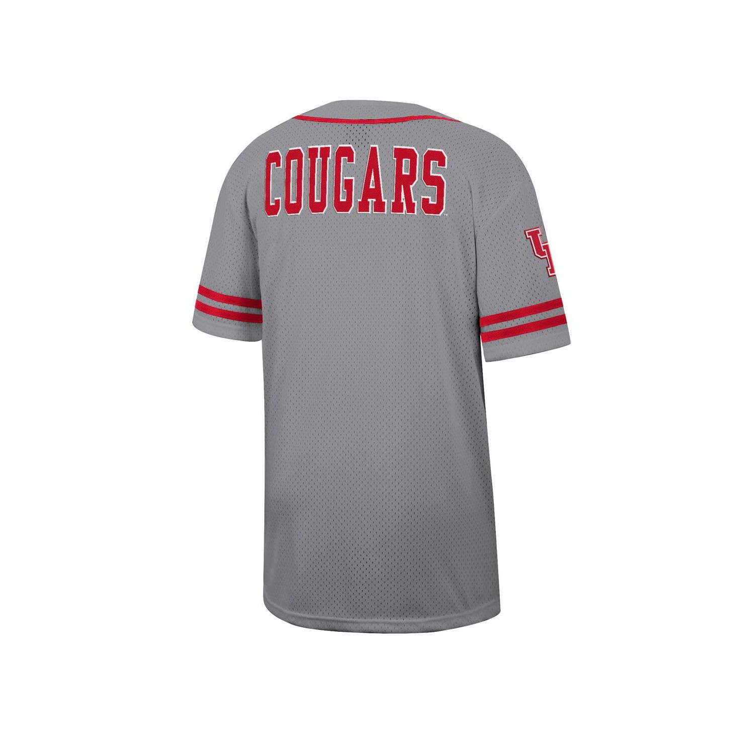 Men's Gray Houston Cougars Free Spirited Baseball Jersey