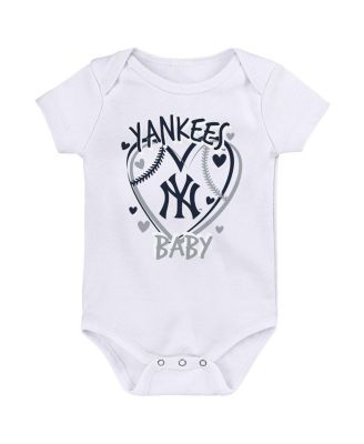 Baby Boys and Girls New York Yankees Slide Home 3-Pack Bodysuit Set