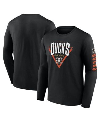 Fanatics - Men's Black Anaheim Ducks Headline Long Sleeve T-Shirt