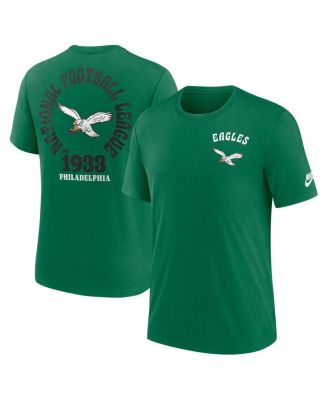 Nike - Men's Kelly Green Philadelphia Eagles Rewind Team Excite 2-Hit Tri-Blend T-Shirt