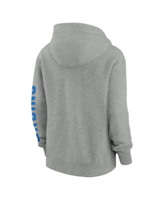 Женская толстовка Nike Heather Grey UCLA Bruins Phoenix с капюшоном на молнии