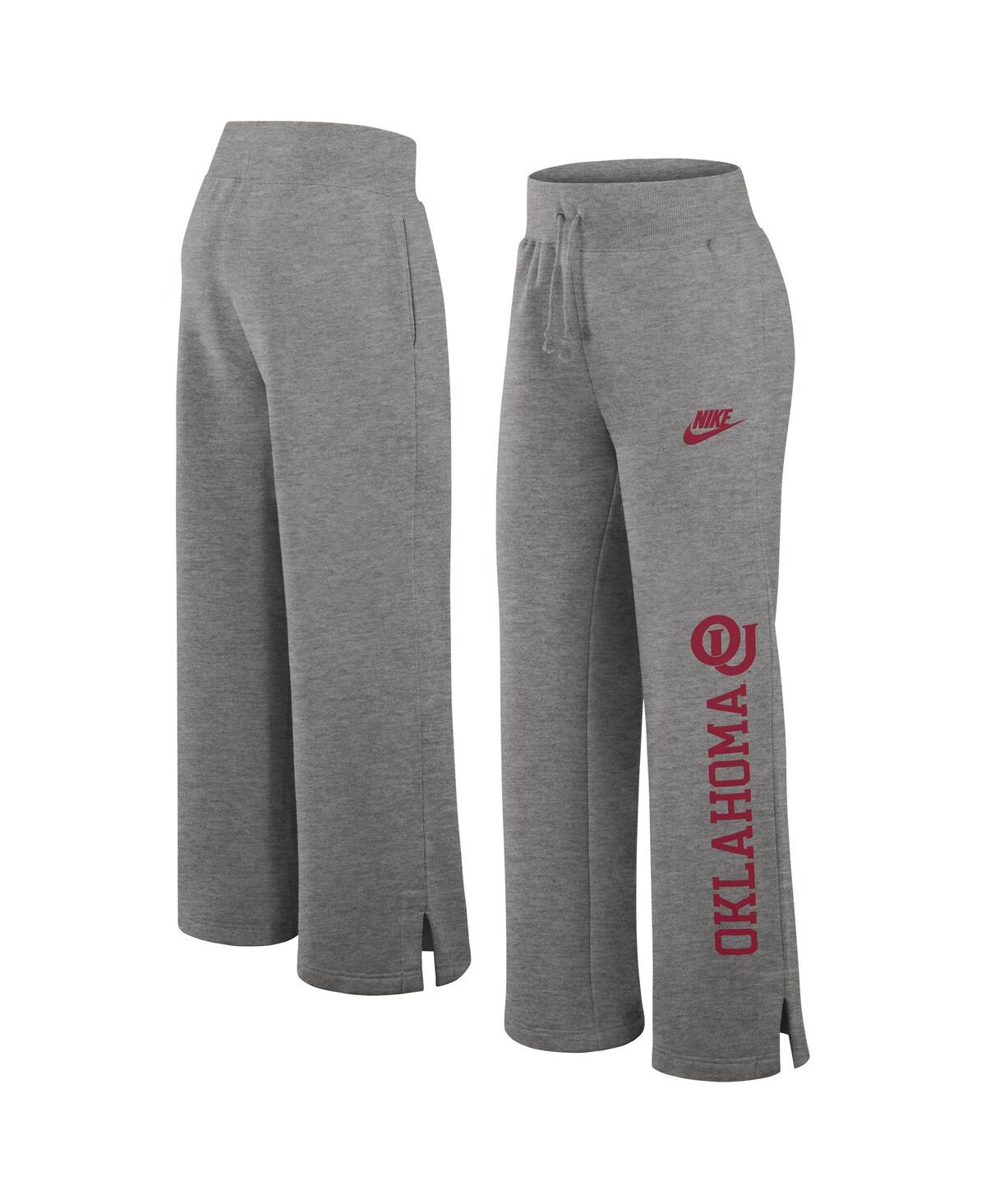 Nike Women's Heather Gray Oklahoma Sooners Legacy One Line Phoenix Fleece Sweatpants - Heather Gray