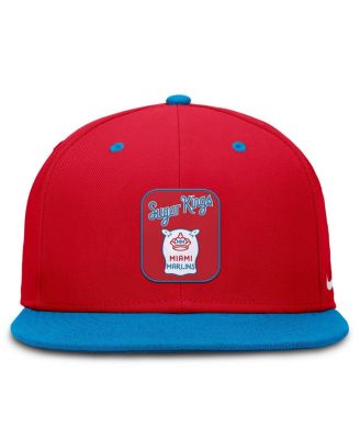 Men's Red/Blue Miami Marlins City Connect Patch Performance Fitted Hat