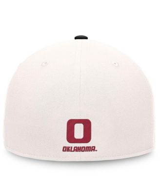Мужская кепка с регулируемой посадкой с логотипом Top of the World белого цвета/Cardinal Oklahoma Sooners