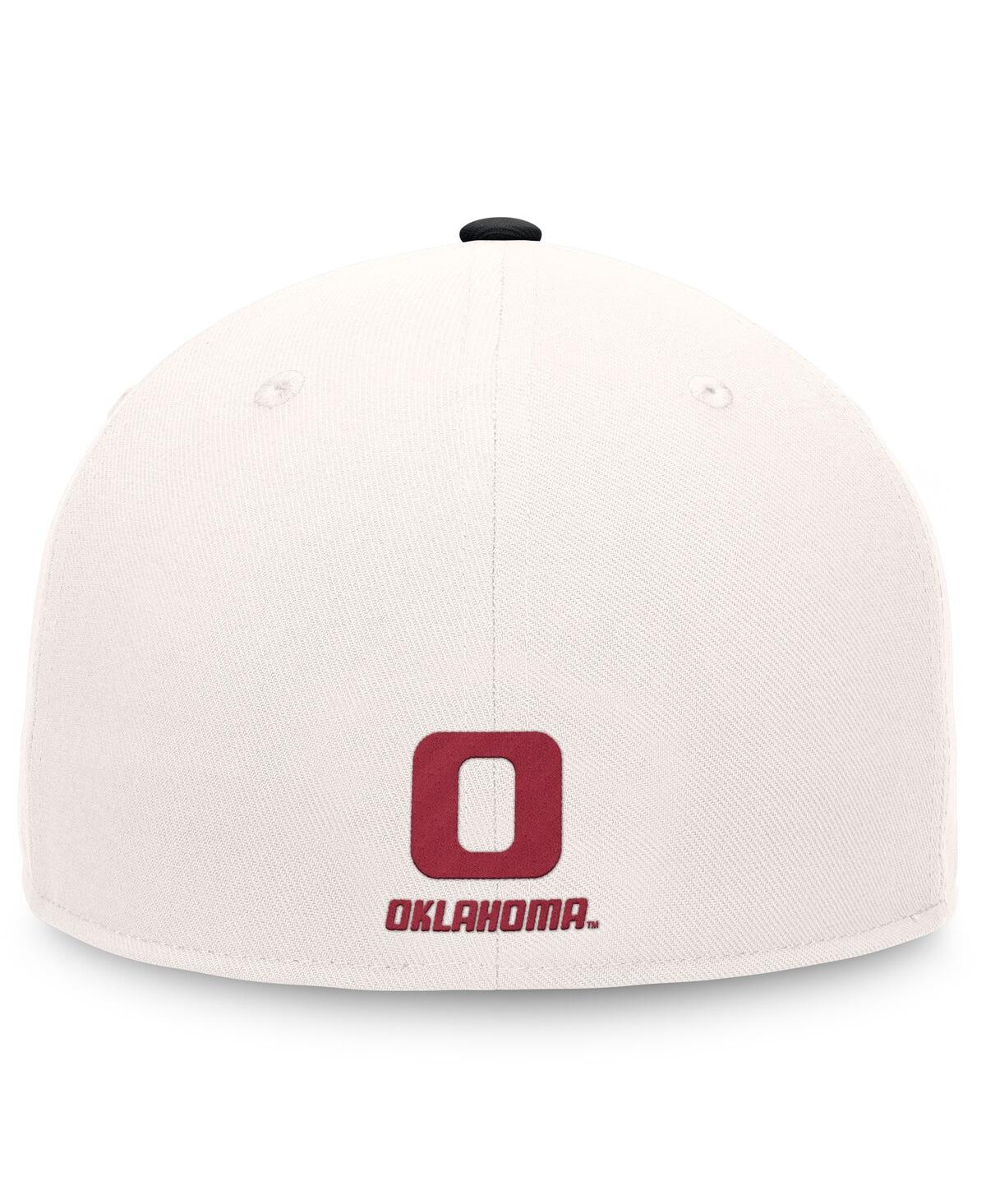 Top Of The World Men's White/cardinal Oklahoma Sooners Logo Adjustable Hat In White,cardinal