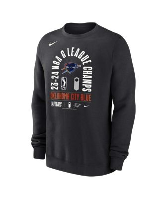 Men's Black Oklahoma City Blue 2024 NBA G-League Champions Fleece Crewneck Pullover Sweatshirt