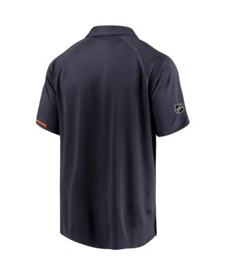 Мужская футболка-поло Fanatics темно-синего цвета Edmonton Oilers Authentic Pro Rink Side от Fanatics